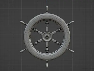 Gold Rudder Free 3D model