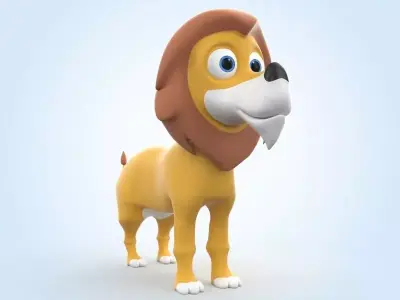Lion Cartoon 3D model