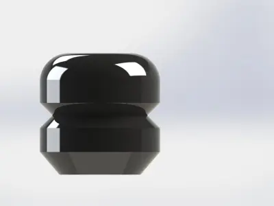 Rubber ball with hole in it Free 3D model