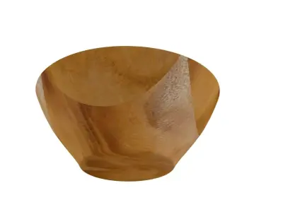 Brown Wodden Bowl 3D model