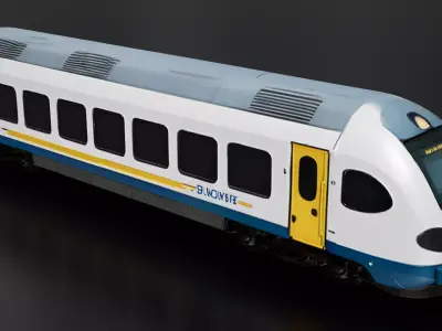 Siberian Train Long Distance Train 02 3D print model