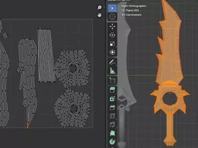 Low Poly Fantasy Sword Pack Low-poly 3D model