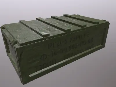 Ammunition Box Low-poly 3D model purchase