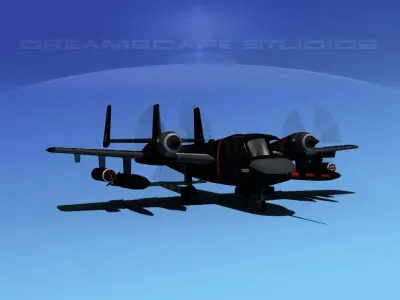 Grumman OV-1D Mohawk V11 3D model