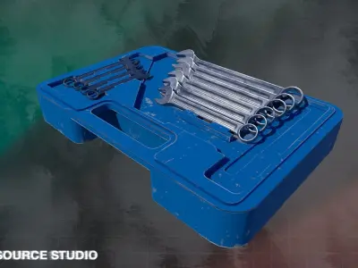 Tool-Instrumental Box LowPoly GameReady by Soutsource Studio Low-poly 3D model