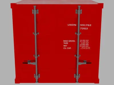 PBR Low-poly Sea Container 3D Model Low-poly 3D model