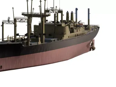 US NAVY General Cargo Ship 1960S 3D model