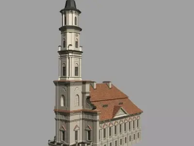 Church Low-poly 3D model 12