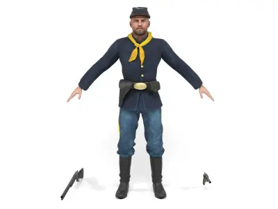 Union Soldier 4 Low-poly 3D model