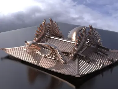 Emperor Japanese Roof 3D model