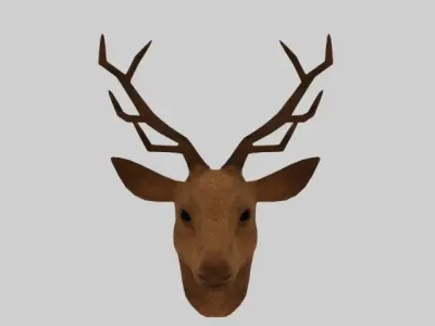 Deer head Low-poly  3D model
