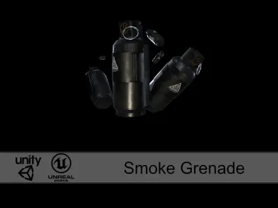 Smoke Grenade Survival 3D Gameasset Low-poly 3D model