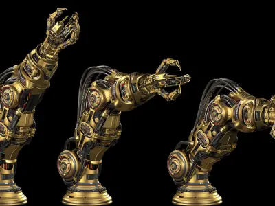 Robotic Arm Advanced - Rigged 3D model