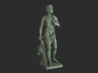 Roman Imperator - Bronze Low-poly 3D model