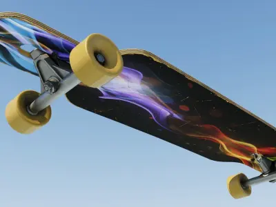 longboard texturing  Low-poly 3D model