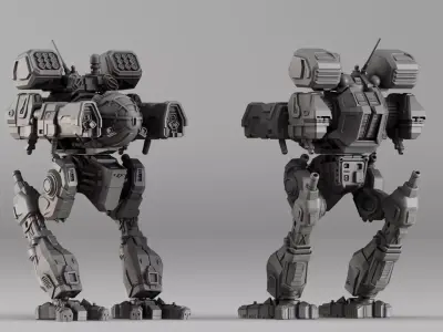 S00048 Combat Mech Walker 3D print model