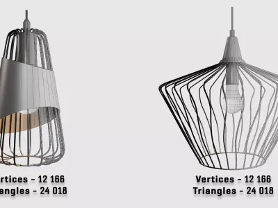 Modern Pendant Light Collection 3D model purchase