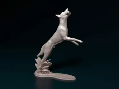 Flying dog 3D print model