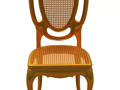 Classical Dining chair Low-poly 3D model