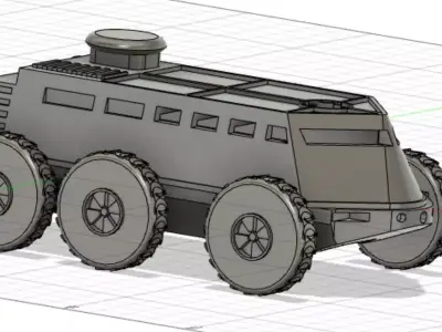 2001 A Space Odyssey Moon Rover - Concept Vehicle Free 3D print model