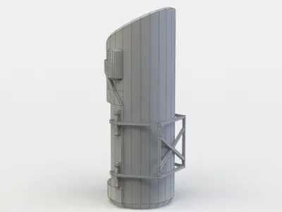 Refiller grenade launcher Low-poly 3D model