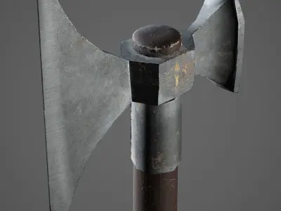 War Hammer Axe Low-poly 3D model