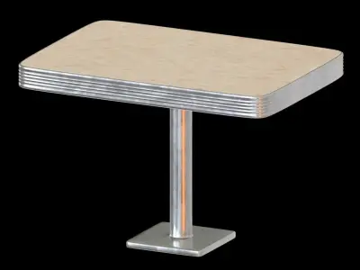 Retro Diner 50s Table Free low-poly 3D model