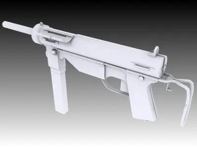 M3 Grease Gun Low-poly 3D model get