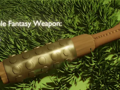 Simple Fantasy Club Low-poly 3D model