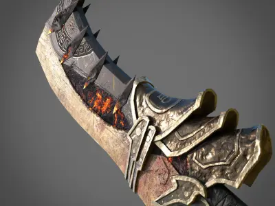 Monster Hunter Sword Low-poly 3D model