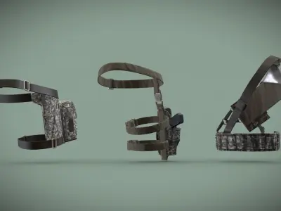 Military Holster Pack Free 3D model