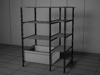furniture cupboard Low-poly 3D model