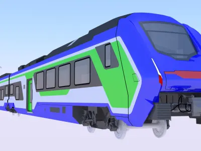 Stadler Flirt and Hitachi HTR 412 3D Model Pack