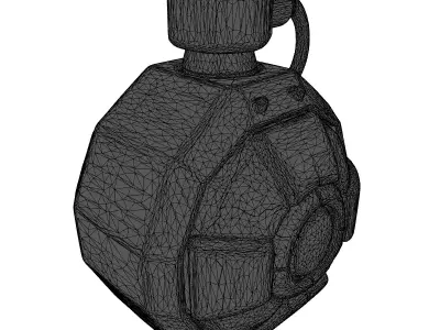 Futuristic Grenade with Arming Switch 3D model