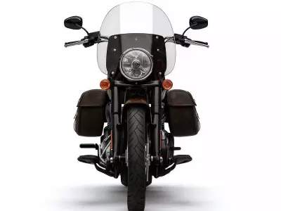 Classic American Style Cruiser Motorcycle Low-poly 3D model