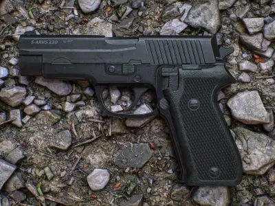 SiG Sauer P220 Low-poly 3D model