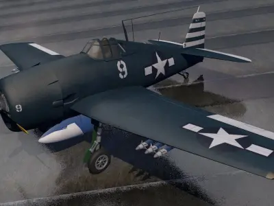 Grumman F6F-3 Hellcat 3D model