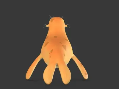 Cartoon Seal Low-poly 3D model