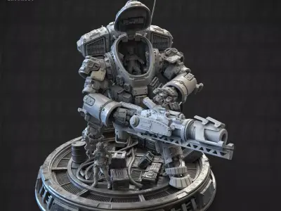 Iron Char-mander 100mm Static Set 3D print model