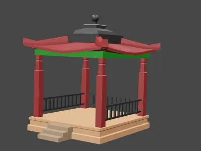 KAJA-Gazebo Sederhana 3D model