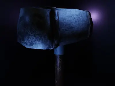 hammer 3D Free low-poly 3D model