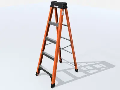 Fiberglass Ladder Low-poly 3D model