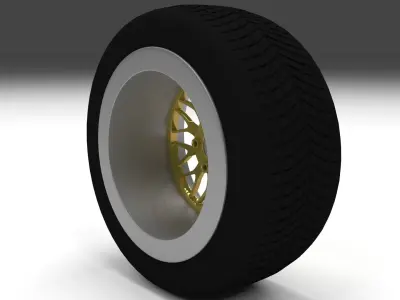 BBS Wheel Gold 3D model