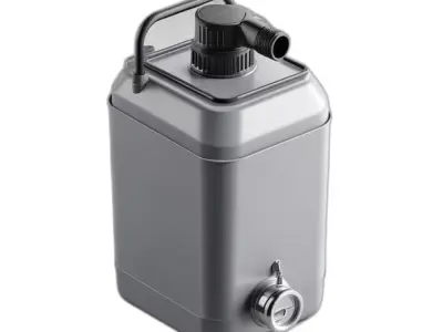 Portable Metal Liquid Dispenser Canister Low-poly 3D model