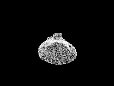 Low Poly Stylized Silver Ore Deposit Low-poly 3D model