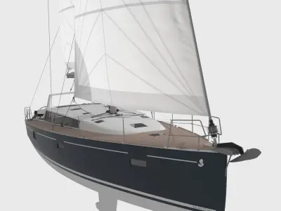Sailboat Beneteau Sense 50 yacht 3D model purchase