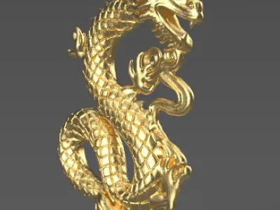 Chinesse Dragon pendant Stl for print 3D print model