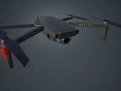 Mavic 2 Drone Low-poly 3D model