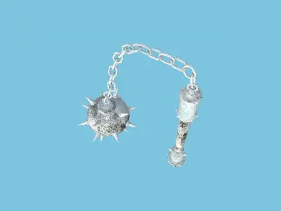 Medieval Flail 05 Frost - Character Fantasy Weaponry Low-poly 3D model