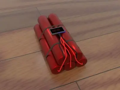 pipe bomb - time bomb Free low-poly 3D model